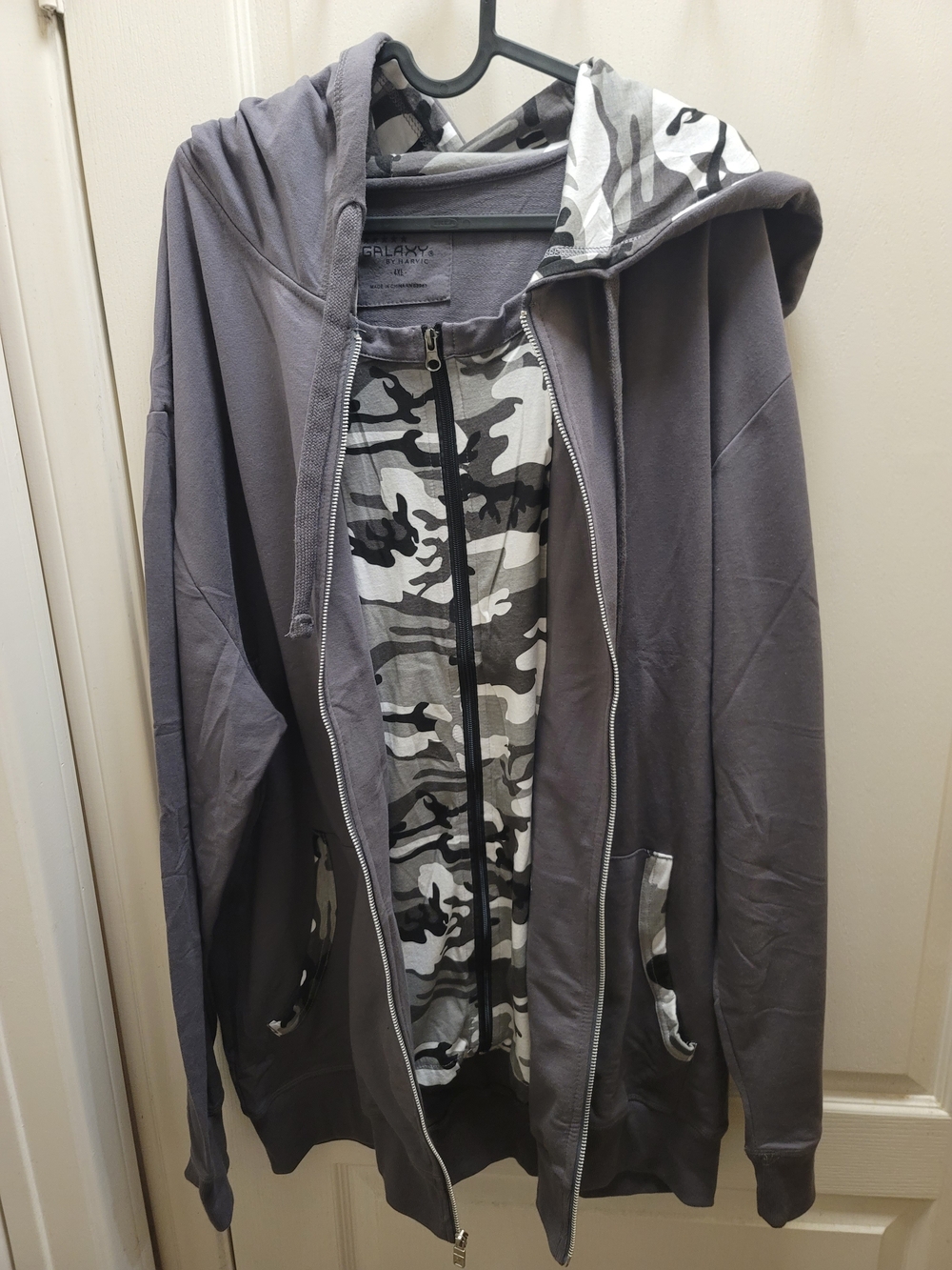 Galaxy By Harvic Gray Hooded Jacket w/ Gray/White Camo Liner - NWT/4XL see notes